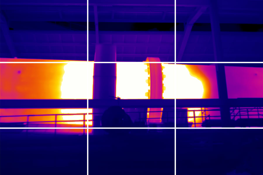 Caméra thermique des grands bâtiments