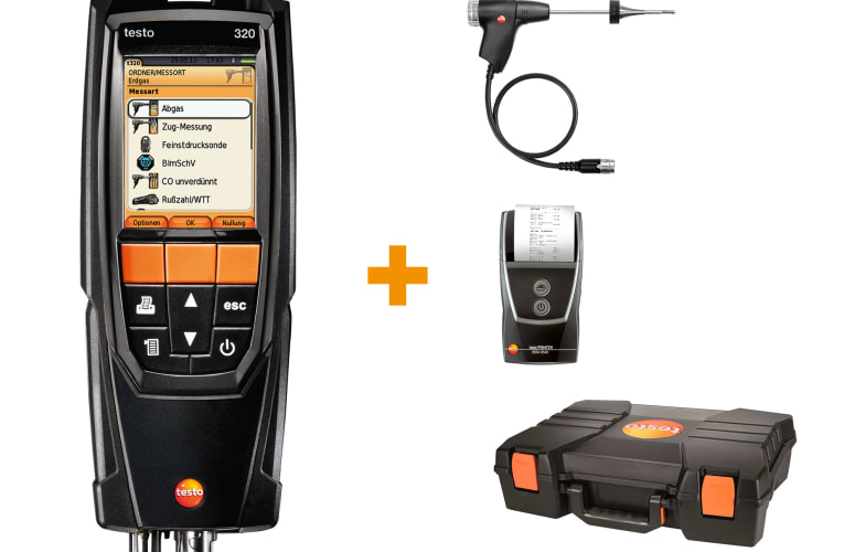 Kit d&rsquo;analyse de combustion testo 320