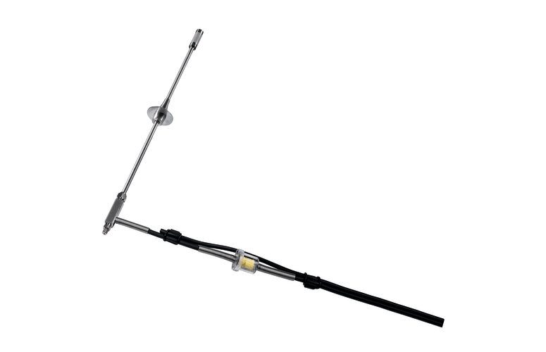 Flue gas probe with preliminary filter for industrial engines