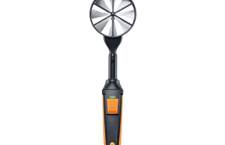 Hochpräzise Flügelrad-Sonde (Ø 100 mm, digital) mit Bluetooth® inkl. Temperatursensor