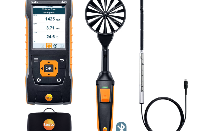 testo 440 Air Flow ComboKit 1 with Bluetooth®t 1 with Bluetooth