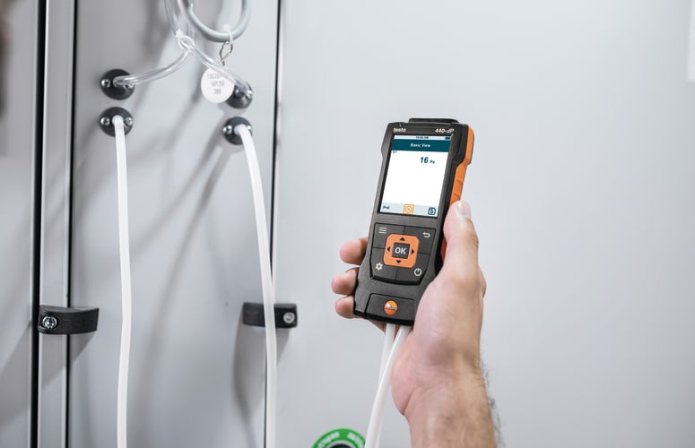 Differential pressure measurement on filters with testo 440 dP