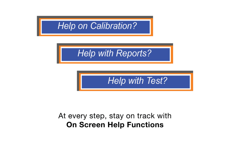 At every step, stay on track with?On Screen Help Functions