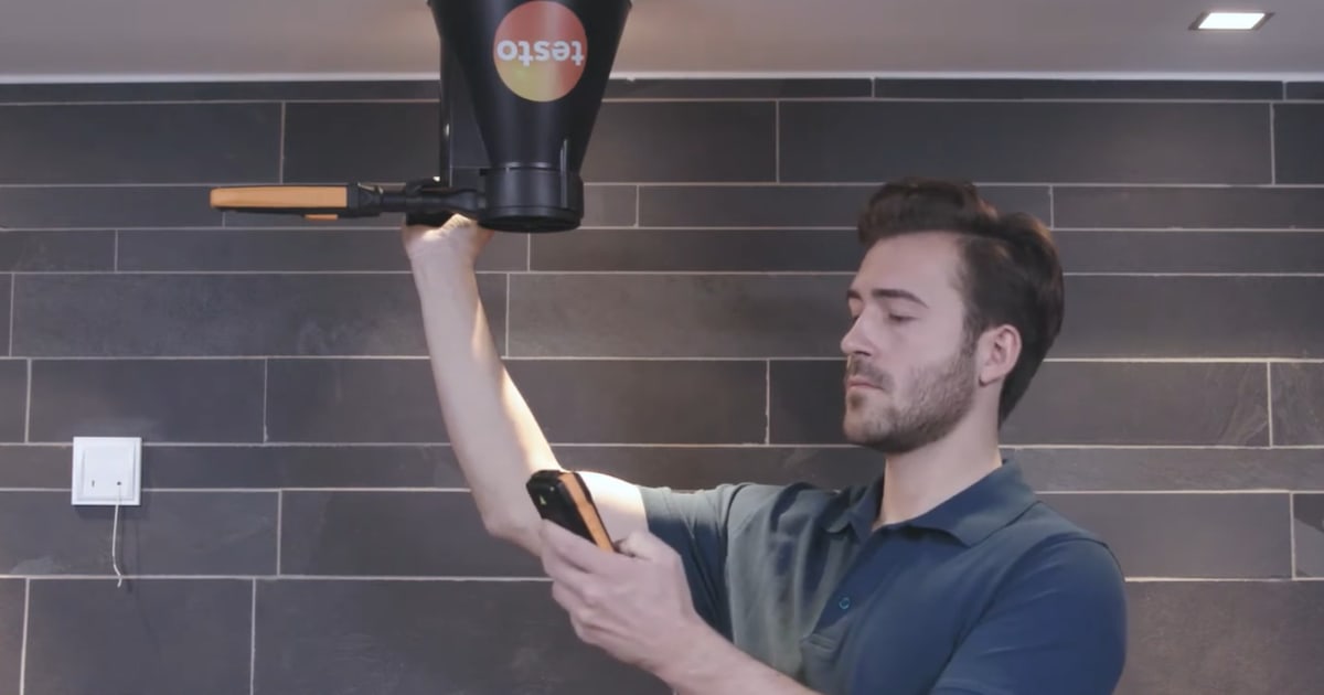 Volume flow measurement at outlets with the testo 440