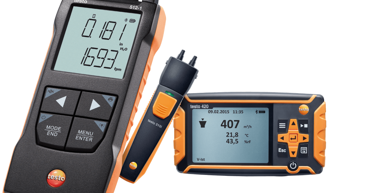 Differential pressure measuring device from Testo Testo ME for