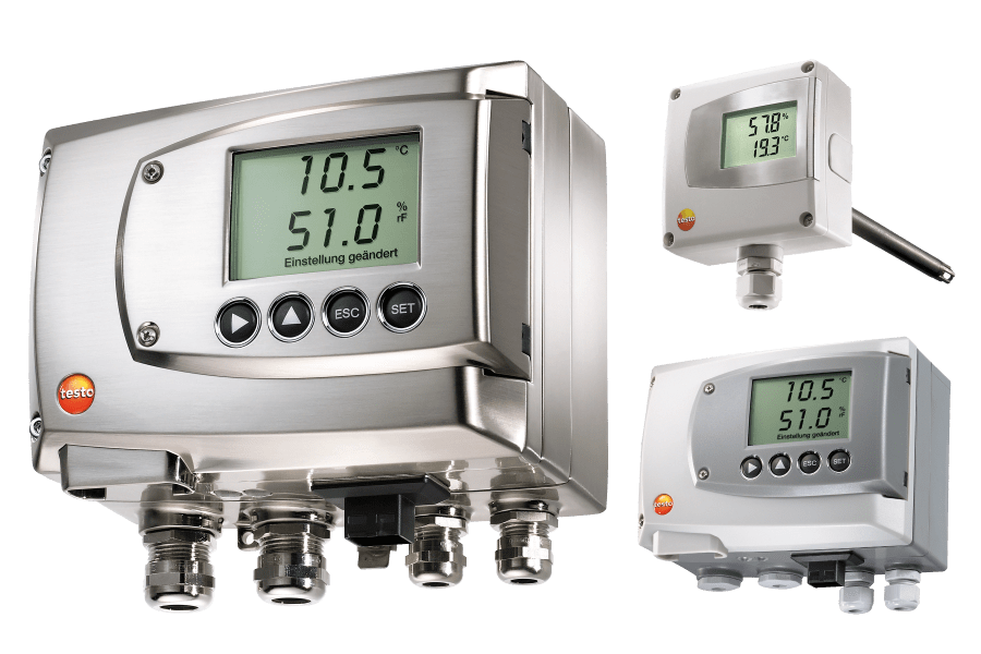Humidity transmitters for humidity and temperature