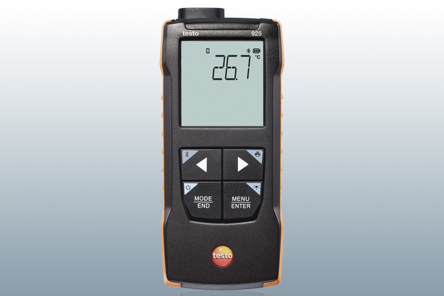 Testo 108, schnelle, einfache und präzise Temperaturmessung,  Lebensmittel-Thermometer, Einstech-Temperaturfühler inklusive, weitere  anschließbare