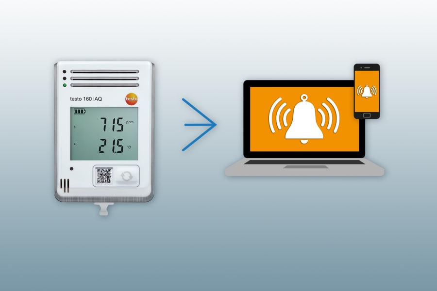 Medidor de CO2 con un rango de medición 400ppm-5000ppm. Alarma sonora  incorporada y registro de datos disponible tanto en pantalla como en  ordenador.