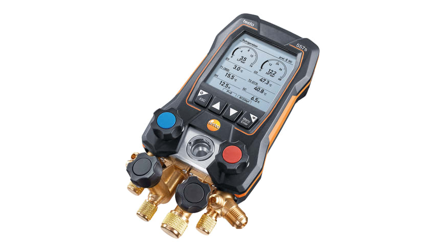 Testo 557s angled product view for manifold comparison article