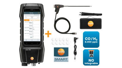 Kit analisador de combust&atilde;o testo 300 com sonda flex&iacute;vel