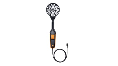 High-precision vane probe (&Oslash; 100 mm, digital) including temperature sensor, wired
