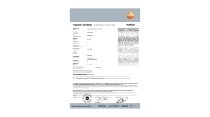 ISO calibration certificate for clamp meters