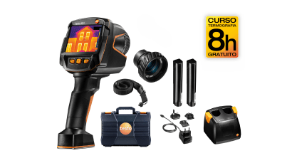 Kit c&acirc;mara termogr&aacute;fica testo 883-2 com curso gratis