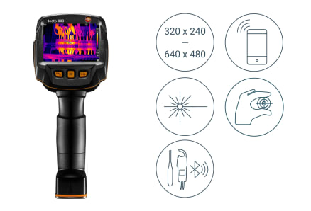 testo 883-2 望遠レンズセット - testo 883-2 サーモグラフィ (広角