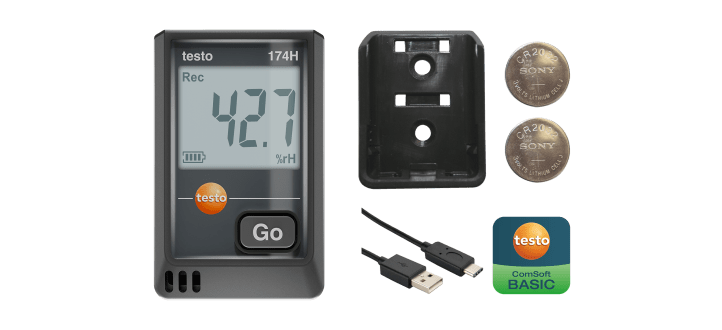 testo 174 H - 温湿度計データロガー (USB)