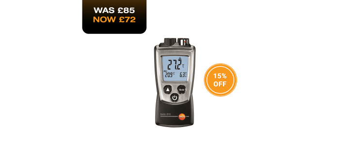 testo 810 - 2 channel Infrared Thermometer (with TopSafe case) testo 810 - 2 channel Infrared Thermometer (with TopSafe case)