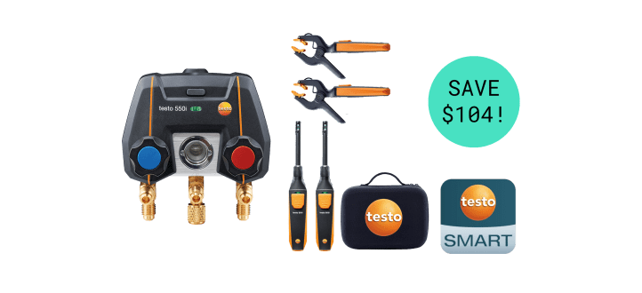testo 550i Bluetooth Smart Block Kit – App-Controlled System with