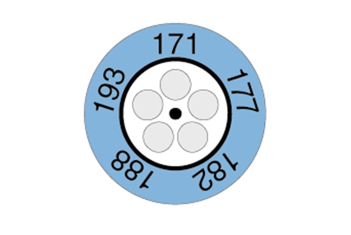 Indicador tipo reloj testoterm. de 171 a 193 grados