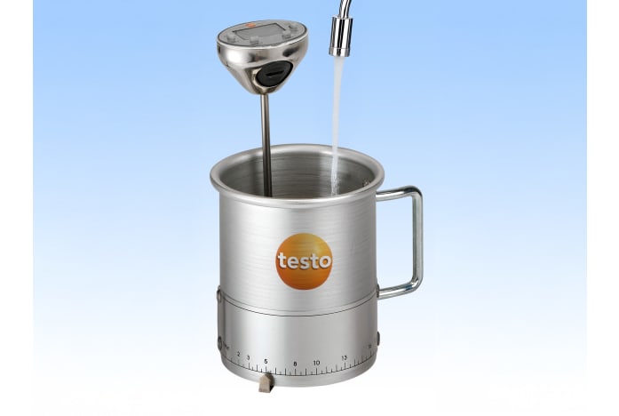 Set del caudalímetro y el termómetro para caudal en calderas