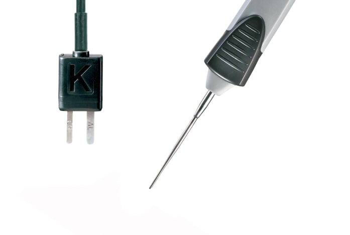 Detalle conector y punta de la sonda Testo