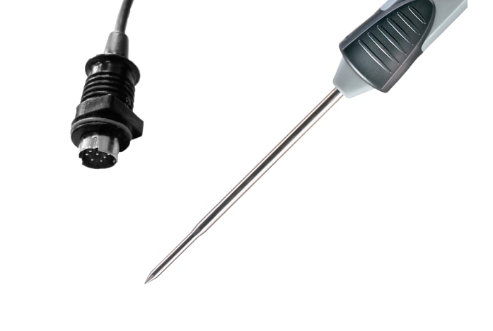 Detalle conector y punta de la sonda testo