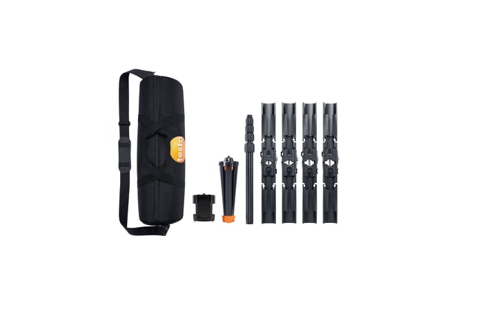 Measuring tripod for comfort level measurement, to ensure standard-compliant positioning of probes