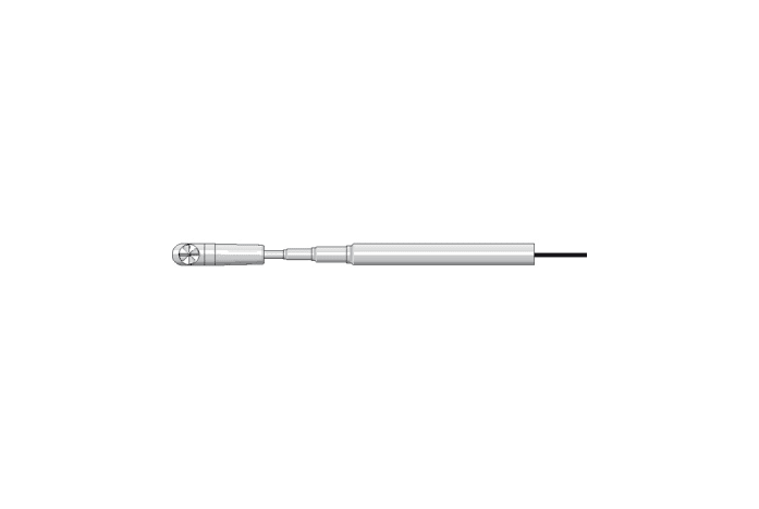 Vane probe, Ø 16 mm, with telescopic handle, Tmax +60°C