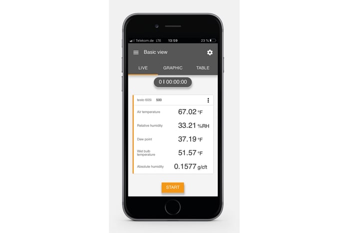 app screenshot testo 605i