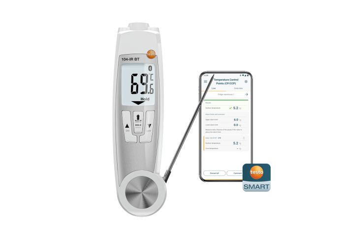 赤外線/中心温度計 testo 104-IR testo 104-IR BT - 赤外放射温度・中心温度計