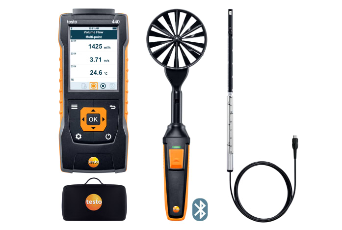 testo 440 Air Flow ComboKit 1 with Bluetooth®t 1 with Bluetooth