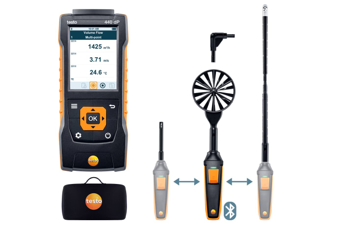 testo&nbsp;440 Delta P Air Flow ComboKit 2 with Bluetooth&reg;