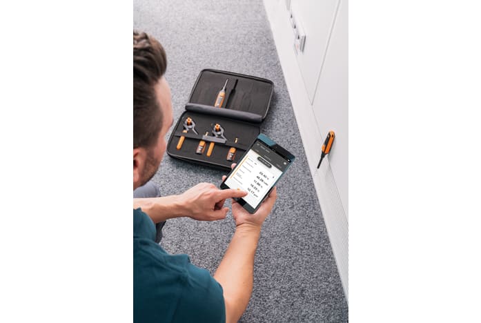 aplicaci&oacute;n testo Smart Probes HVAC set