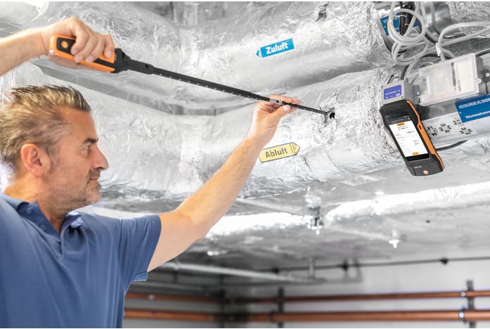 testo 400 air flow kit with hot wire probe