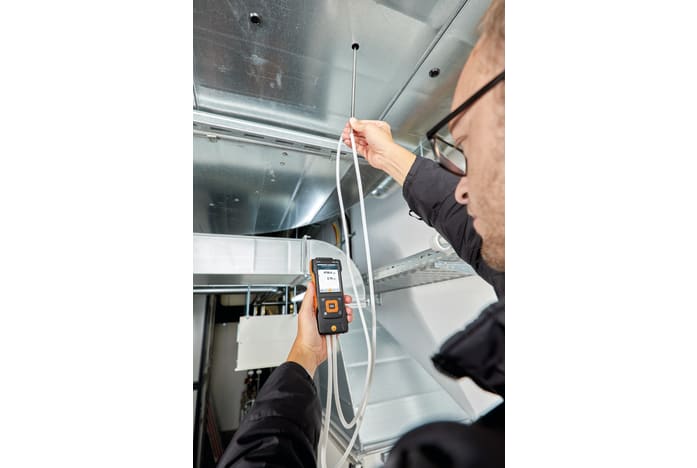 Air flow measurements with pitot tube and tesso 440 dP