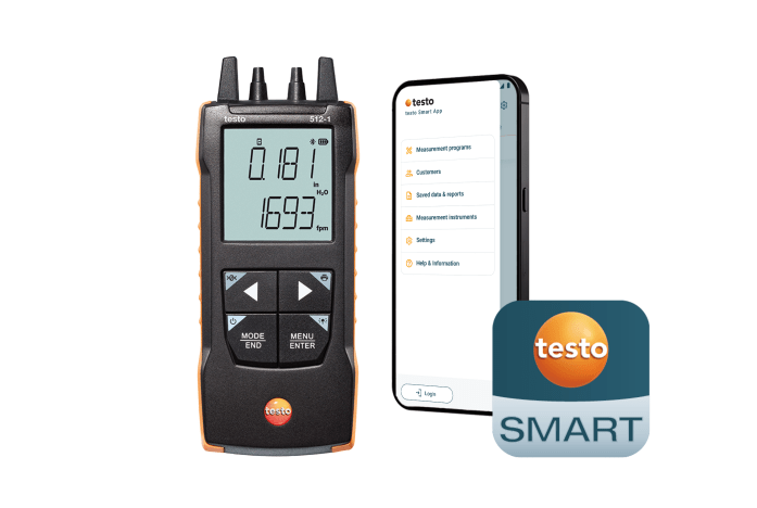 testo 512-1 Cyfrowy przyrząd do pomiaru r&oacute;żnicy ciśnień