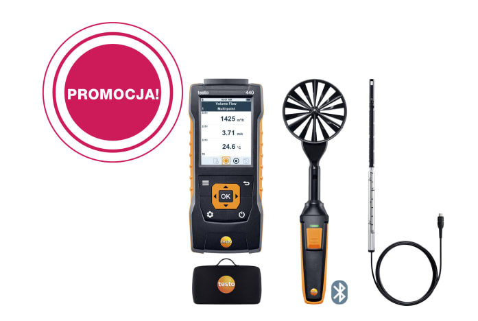 testo 440 Air Flow ComboKit 1 with Bluetooth®t 1 with Bluetooth