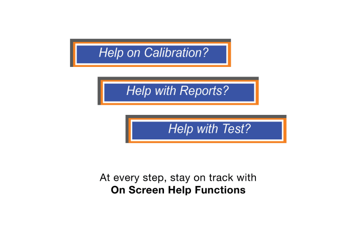 At every step, stay on track with?On Screen Help Functions