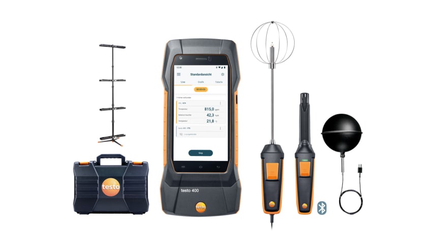 Set para el nivel de confort testo 400 con tr&iacute;pode