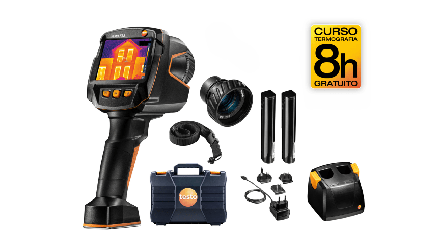Kit câmara termográfica testo 883-2 com curso gratis