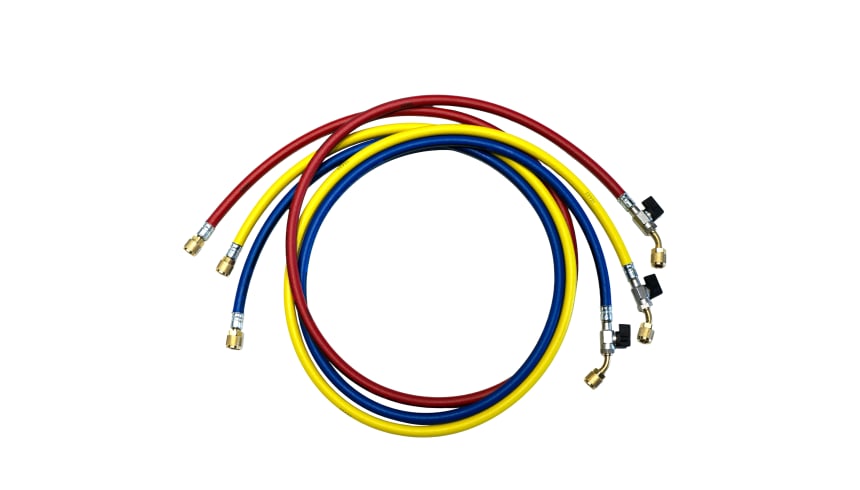 3er-Füllschlauch-Set mit Ventil 7/16"-7/16" (UNF)