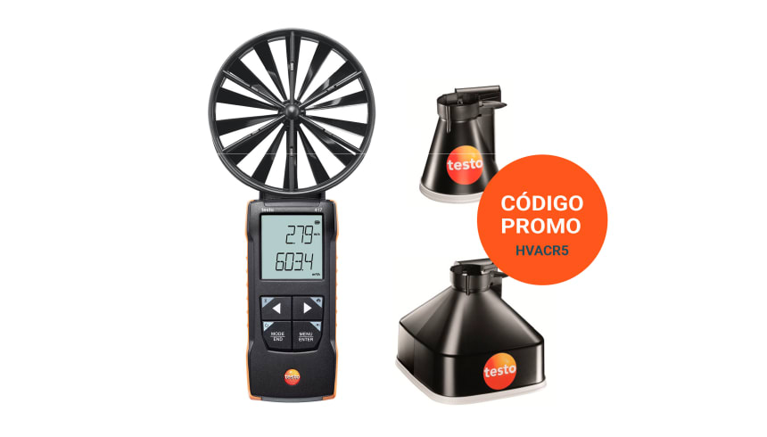 Anem&oacute;metro y conos de medici&oacute;n testo 417 Set 1 en promoci&oacute;n