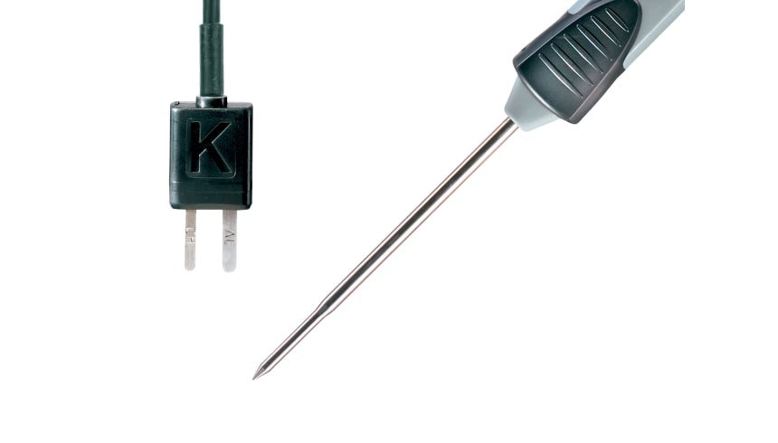 Detalle conector y punta de la sonda Testo