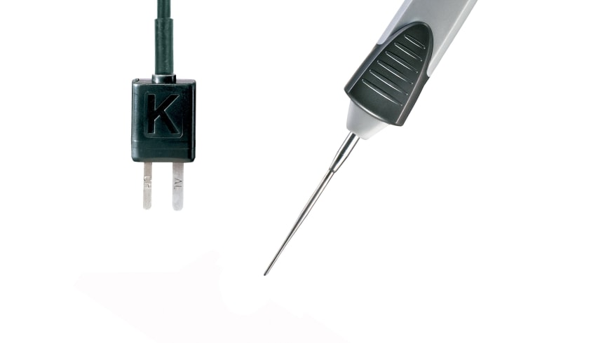 Detalle conector y punta de la sonda Testo