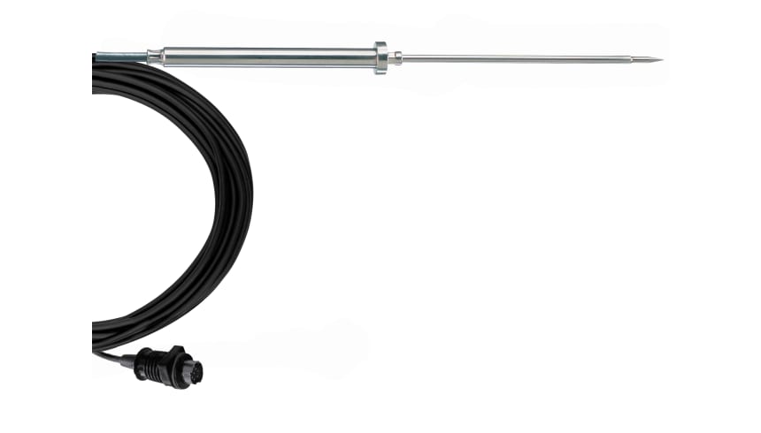 Detalle conector de 8 pines en la sonda testo