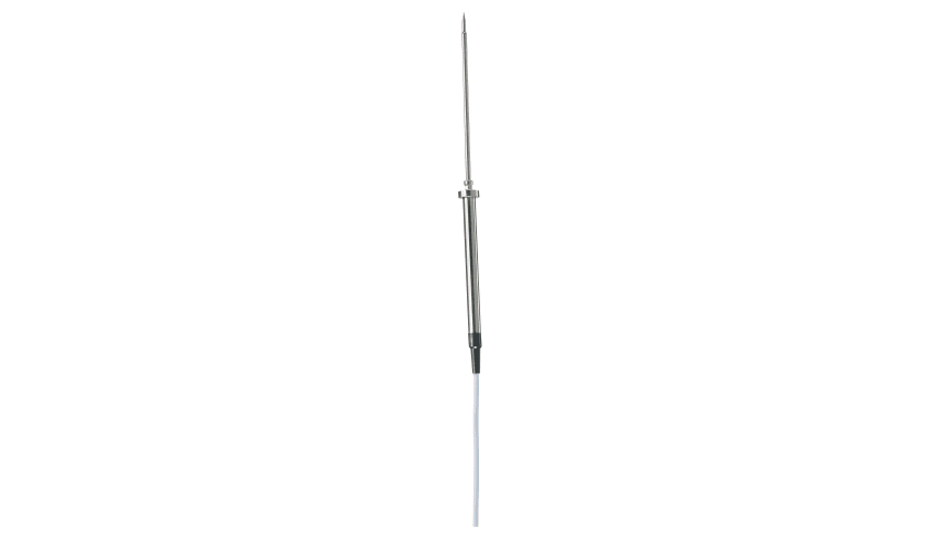 Robust stainless steel Pt100 food probe IP65, calibratable