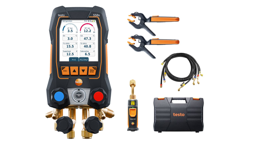 testo 558s Smart Vacuum Kit with filling hoses