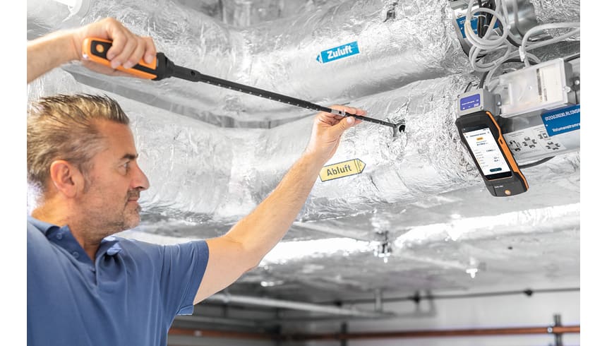 testo 400 air flow kit with hot wire probe