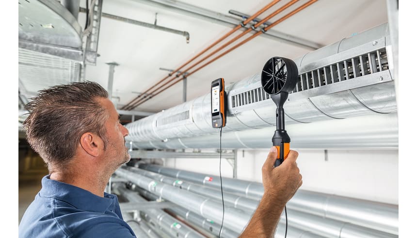 testo 400 air flow kit with hot wire probe