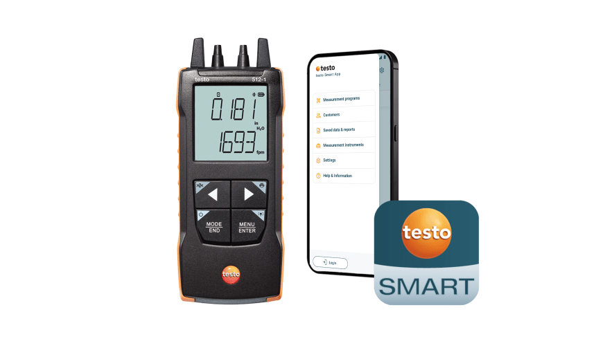 testo 512-1 Cyfrowy przyrząd do pomiaru r&oacute;żnicy ciśnień