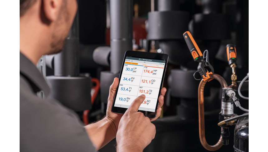 application testo Smart Probes AC &amp; Refrigeration Test Kit
